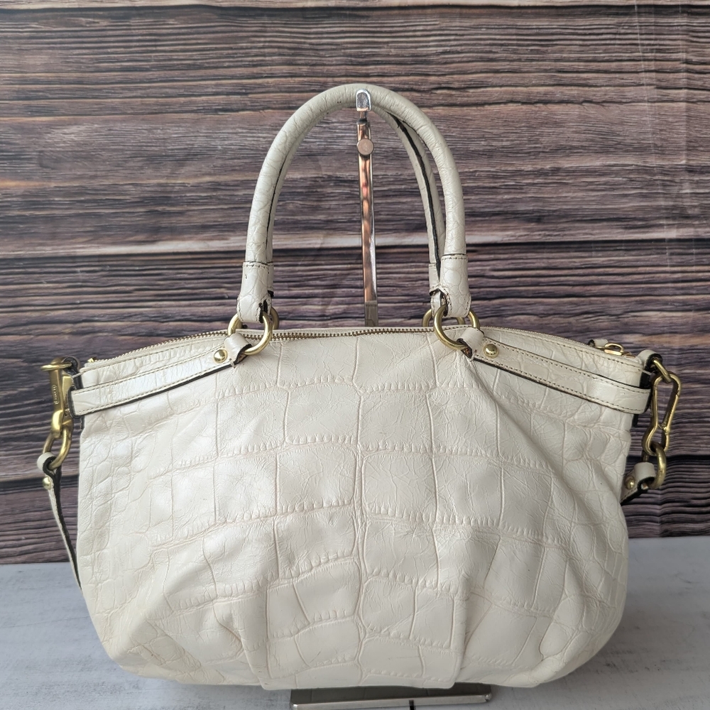 🌹Coach Madison Sophia Ivory Croc-Embossed Satchel Women's Bag - Picture 2 of 13